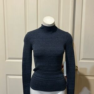 One Grey Day OGD Ventura Ribbed Mock neck Knit Sweater. NWT. Medium